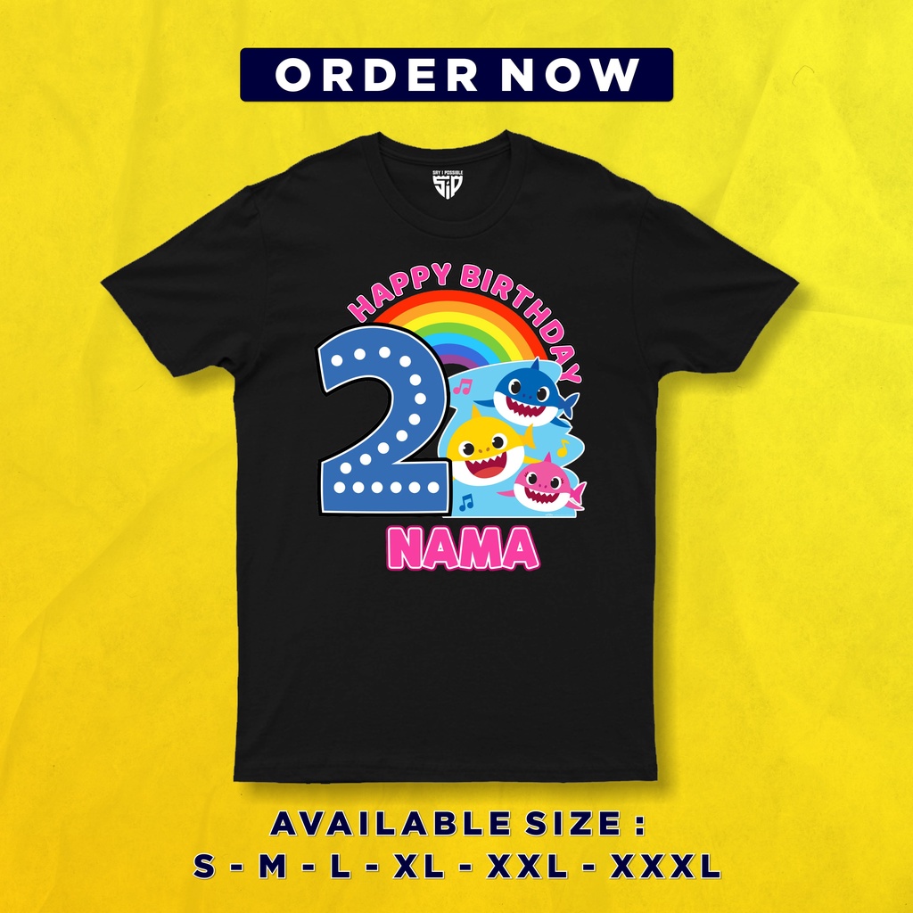 Baju Kaos Ulang Tahun Anak / Ultah Keluarga CUSTOM NAMA COUPLE (FREE NAMA + ANGKA) AN007