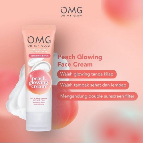 OMG Oh My Glow Peach Glowing Cream moisturizer 25gr