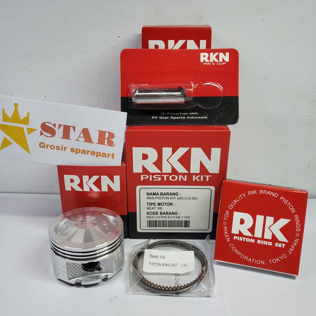 PISTON KIT BEAT XB DOME BIG BORE UP RIK RKN RIKEN
