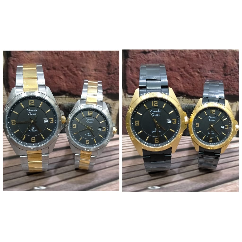 Jam Couple Alexandre Christie AC1016 AC 1016 Stainless Original Garansi Resmi Alexander Christie