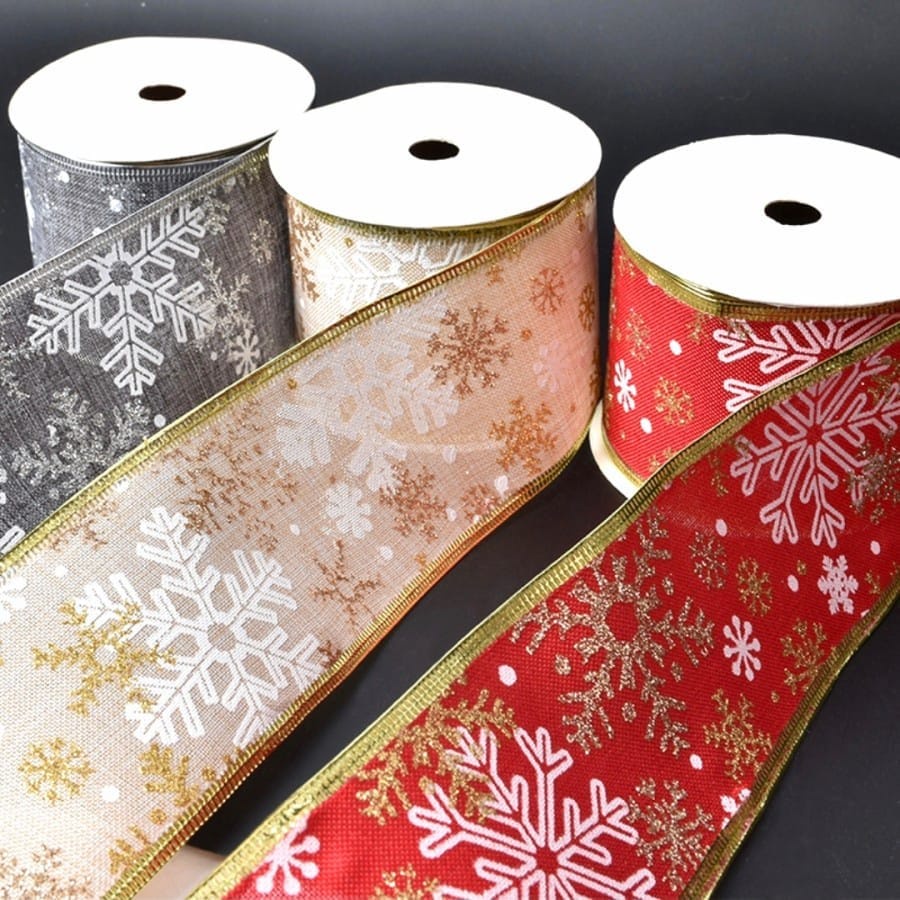 Aksesoris Hias Pita Kawat Per 1 Roll Pohon Natal Dekorasi Pintu Natal 1,2,10 Meter Roll Pajangan Ornamen