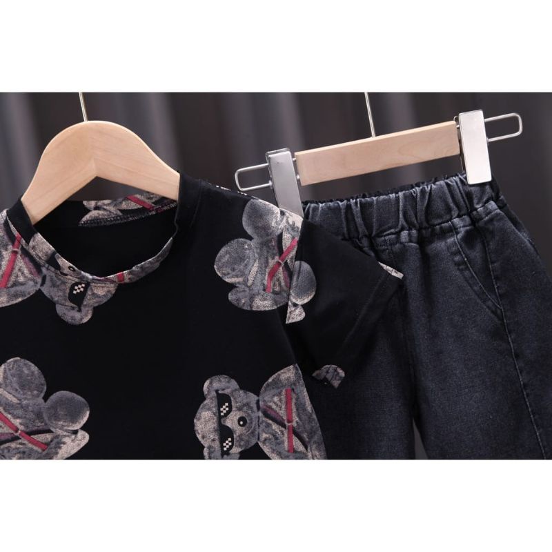 Promo cod setelan anak laki laki motif style usia 1-5 tahun baju anak pakaian anak setelan anak