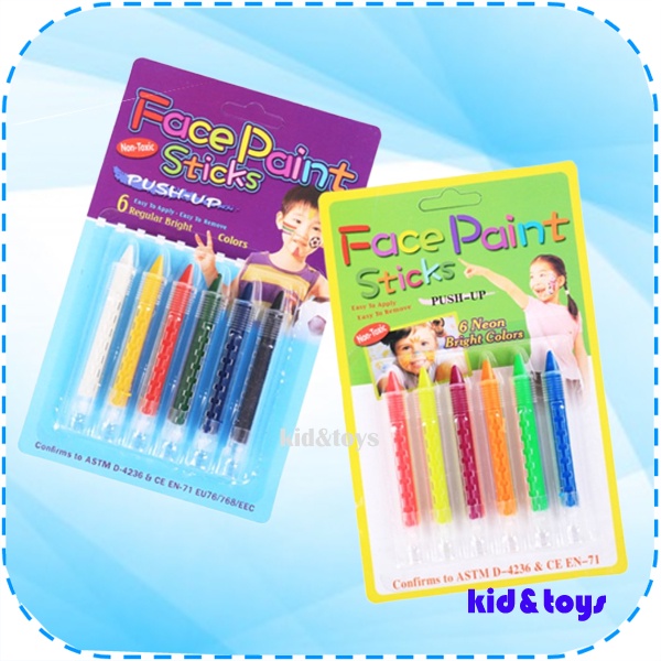 

Kidntoys Cat Wajah Face Painting stick Mewarnai Melukis Wajah Non Toxic Washable Paint Stick