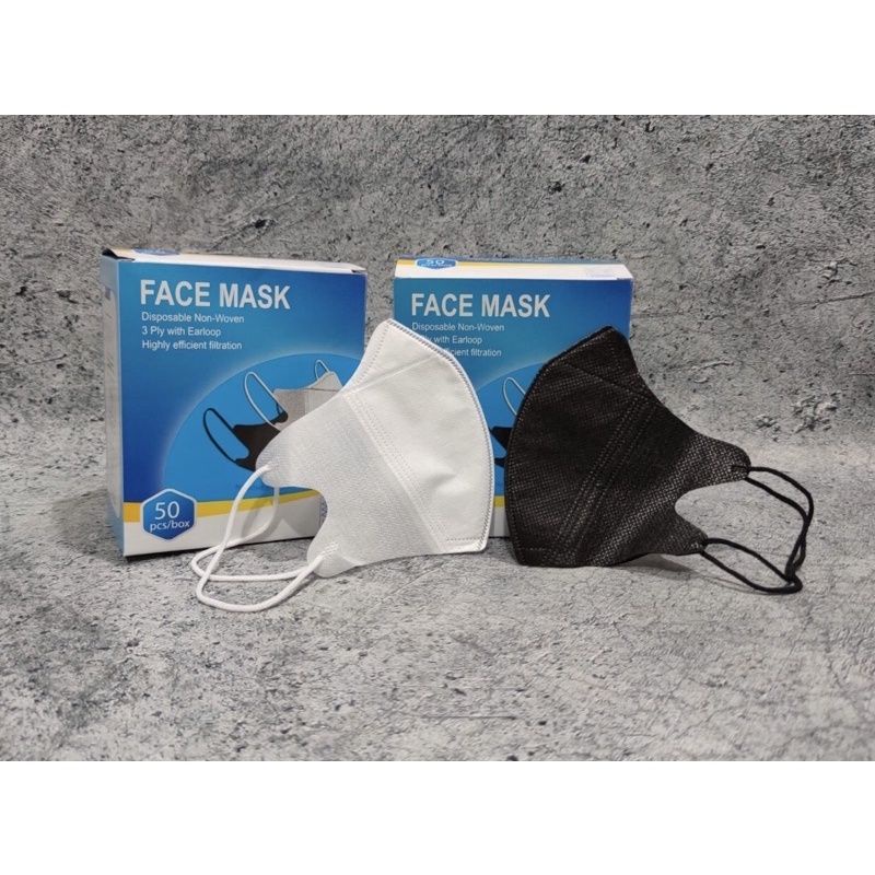 MASKER DUCKBILL GARIS FACEMASK MIRIP SENSI 1 BOX ISI 50PCS