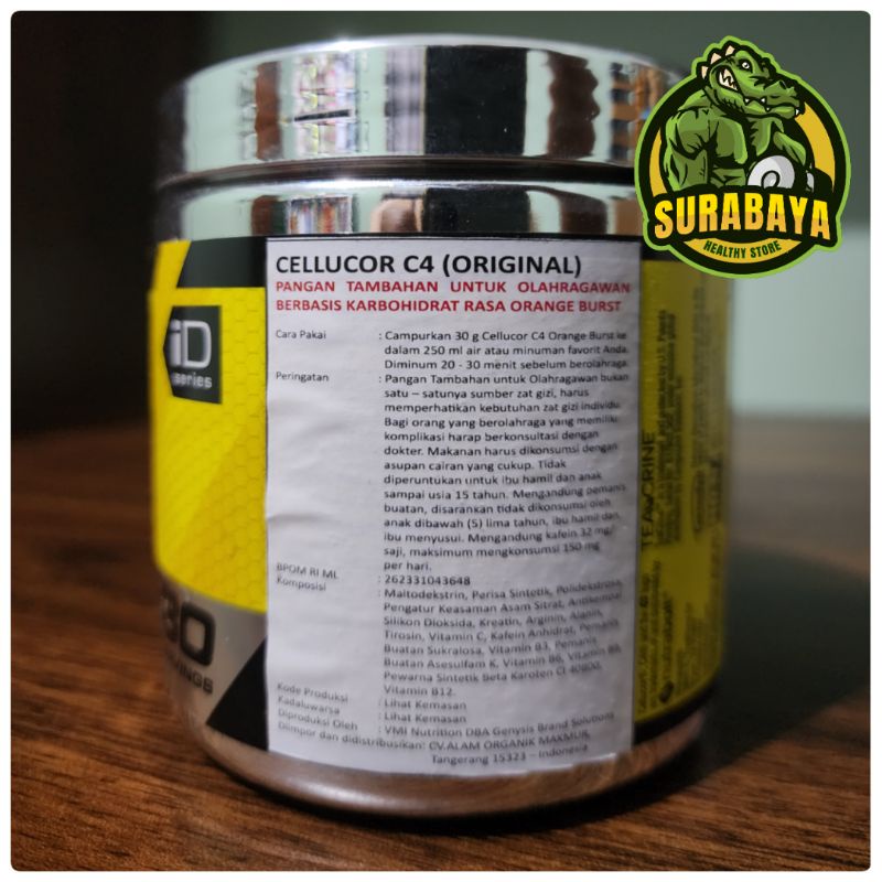 CELLUCOR C4 ORIGINAL 30 SERVING BPOM C4 ORI PRE WORKOUT GYM SUPLEMEN FITNESS PREWORKOUT PWO