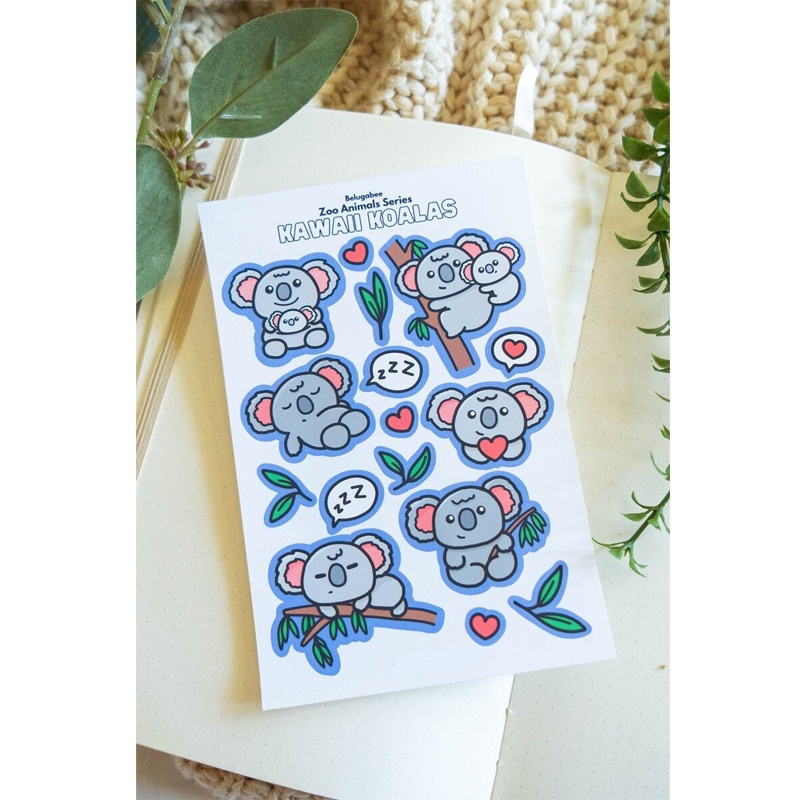 

Cute Koala Sticker Sheet Kawaii Koala Planner Stickers Bullet Journal Stickers Purple Bujo Stickers I Kawaii Stickers I Sleepy Koalas