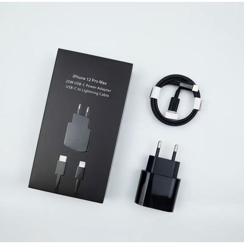 (Black Edition) Charger Usb C 25W fAst Charge PD for Type Lightning 11/11PROMAX/12/12PROMAX/XS MAX