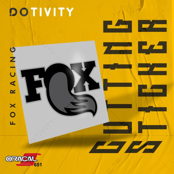 

Cutting Sticker FOX RACING V6 2 Colors (Full)