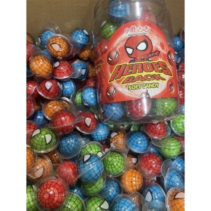 

1 TOPLES PERMEN HALAL Planet Gummy Jelly / Planet Gummy Permen - Spiderman