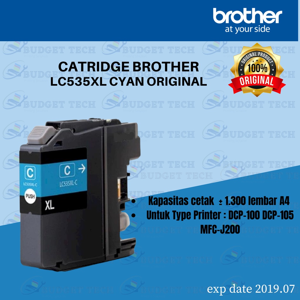 Catridge Brother LC535XL C M Y Ink Benefit LC539XL-BK / BARU ORIGINAL