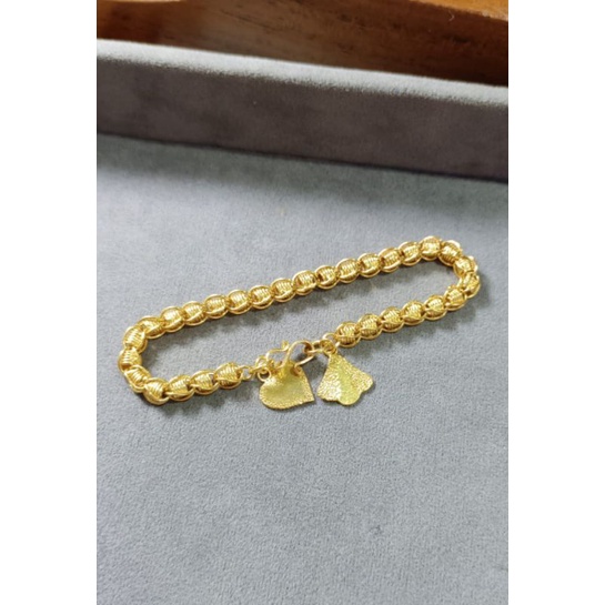 gelang wanita bahan emas lapis sepuhan motif per ada tok pm 999