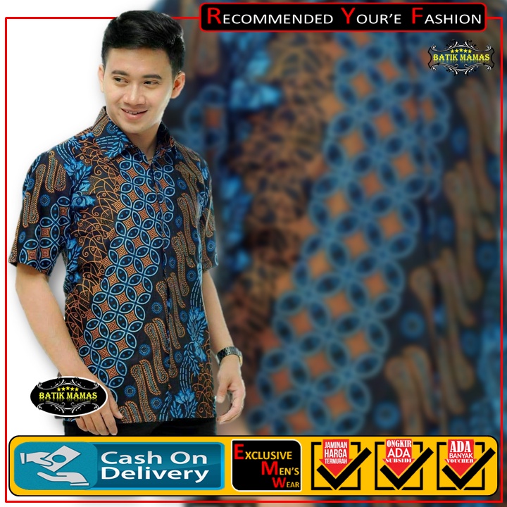 [BISA COD]-KEMEJA BATIK COWOK KEKINIAN BAJU BATIK REMAJA PRIA JUMBO KEMEJA BATIK PRIA LENGAN/TANGAN 