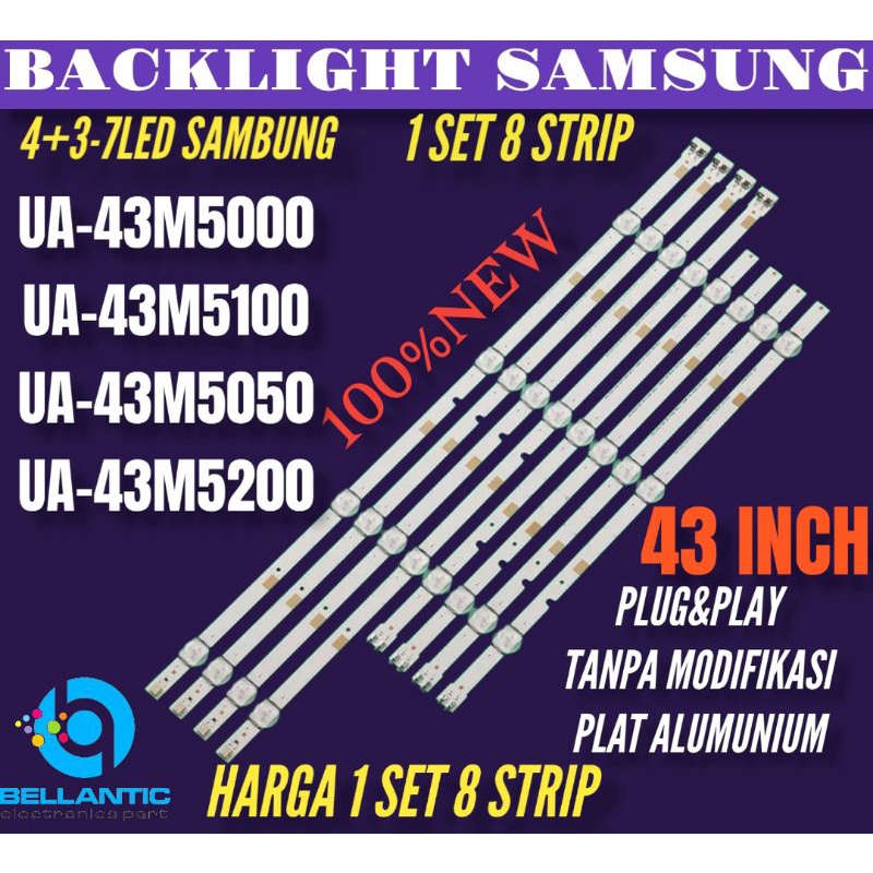 BACKLIGHT TV LED 43INCH SAMSUNGUA-435000-UA-43M5100-UA-43M5200-UA-43M5050 BACKLIGHT TV LED 43INCH