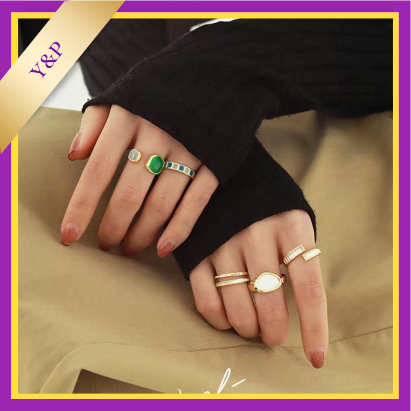 NEW Korean Chain Open Gold Rings Retro Simple Ring Jewelry Accessories