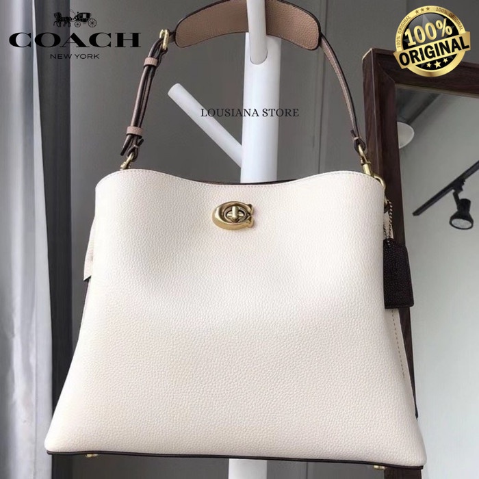 Coach Willow Bucket Bag Leather White