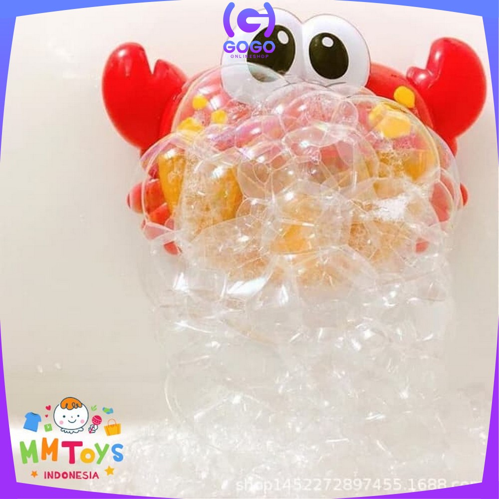 GOGO-M56 M57 Mainan Mandi Anak Bubble Crab Music Alat Pembuat Busa Mainan Gelembung Balon Sabun