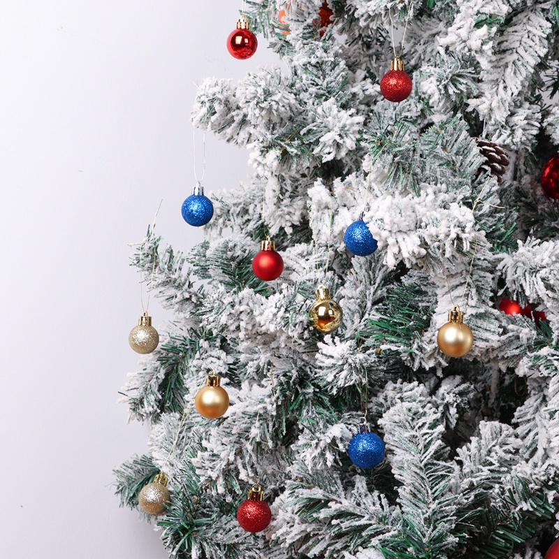 40pcs / Lot Ornamen Bola Gantung Bahan Plastik Untuk Dekorasi Pohon Natal