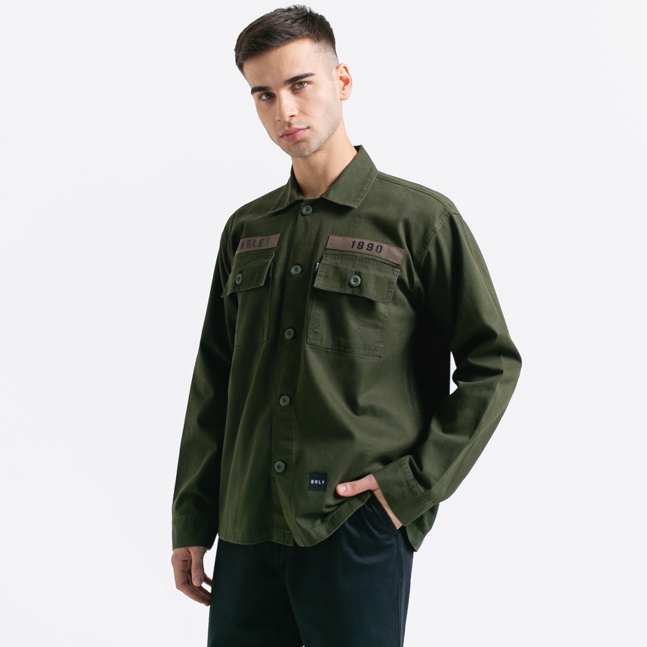 Barley Division Stein Olive Trucker Jacket