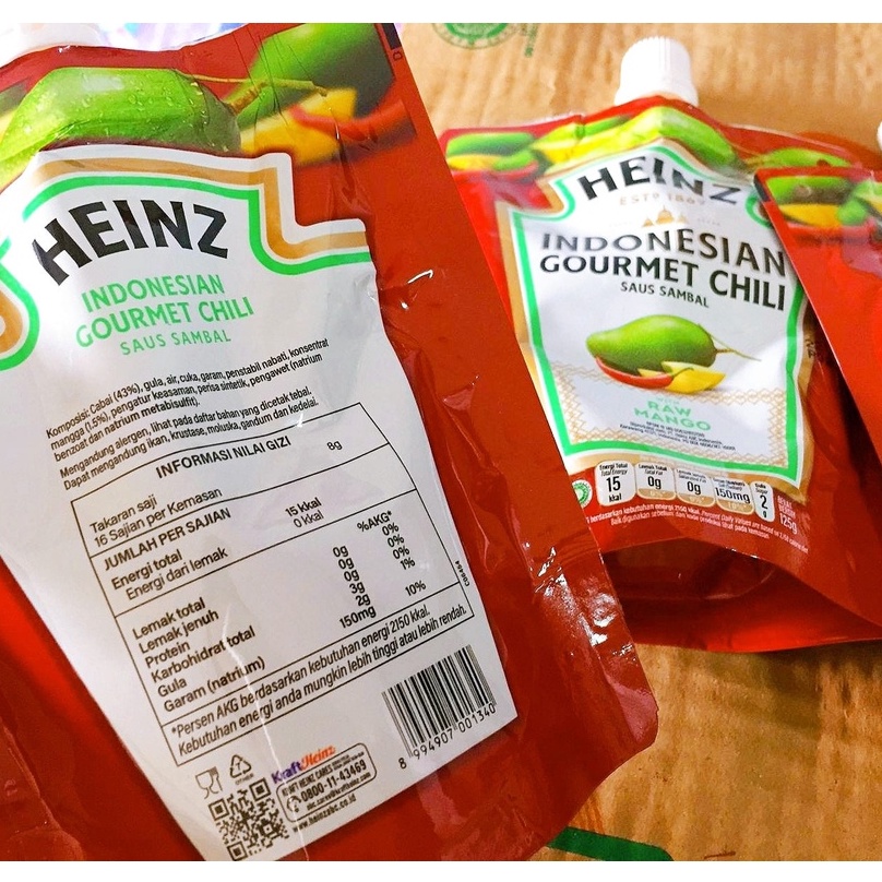 Saus Sambal HEINZ Indonesian Gourmet Chili Raw Mango - Standing Pouch