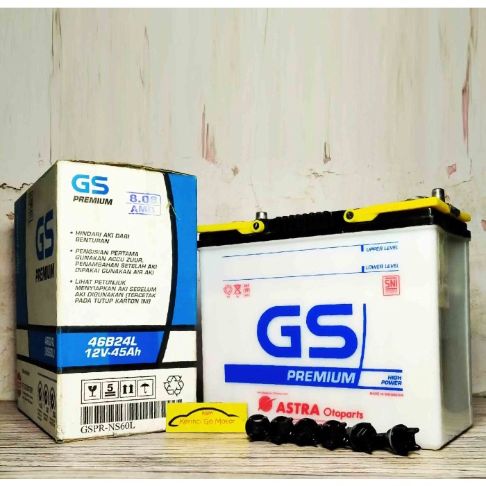 AKI GS ASTRA PREMIUM NS60L ACU GS PREMIUM BASAH EVALIA SUNNY BALENO