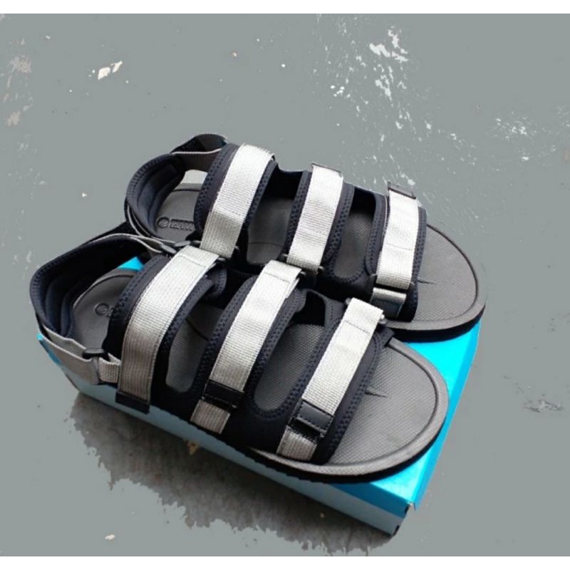 Sandal GUNUNG Gaya Premium Pria Tebal UKURAN Besar 43-49 Sendal Traveling Gaya Sporty Outdoor JUMBO Kuat Awet Cowok Hitam