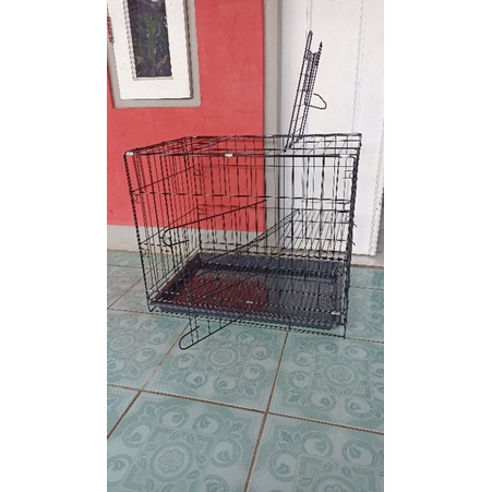 kandang kucing lipat tingkat 1 ukuran panjang 61 lebar 42 tinggi 55cm bahan tebal