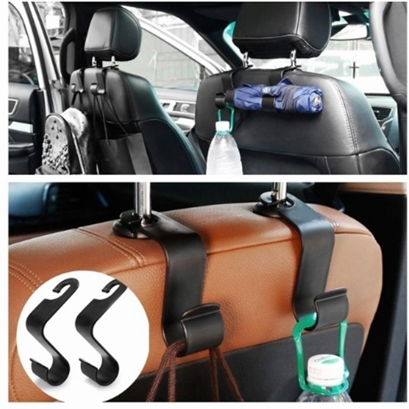 4PCS Clips Car Seat Hook Auto Headrest Hanger Bag Holder