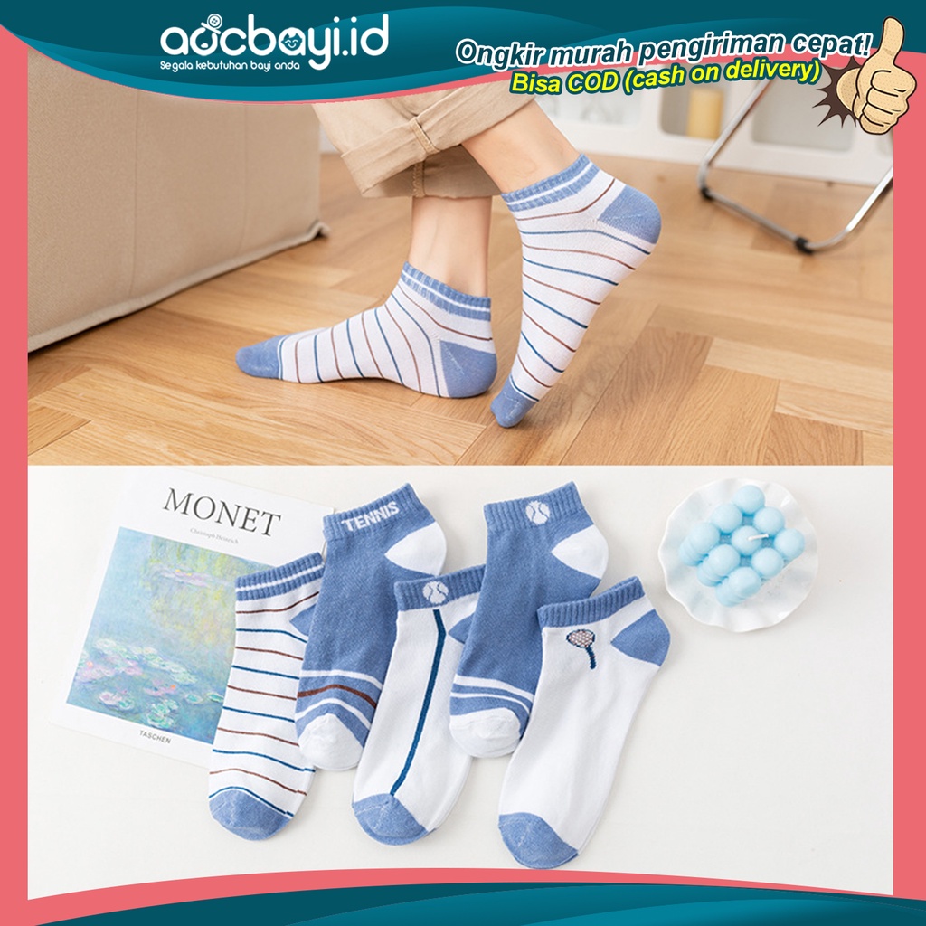 ☀ACCBAYI☀ KK06 Kaos Kaki Wanita Motif Bola Tennis Kaoskaki Bola tenis Fashion Korea Women Sock Import