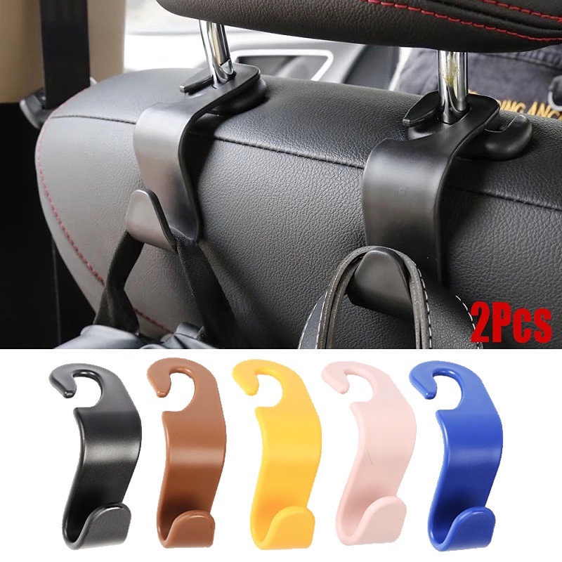 2pcs Kait Gantungan Tas / Dompet / Handphone / Pakaian Universal Untuk Belakang Jok Mobil
