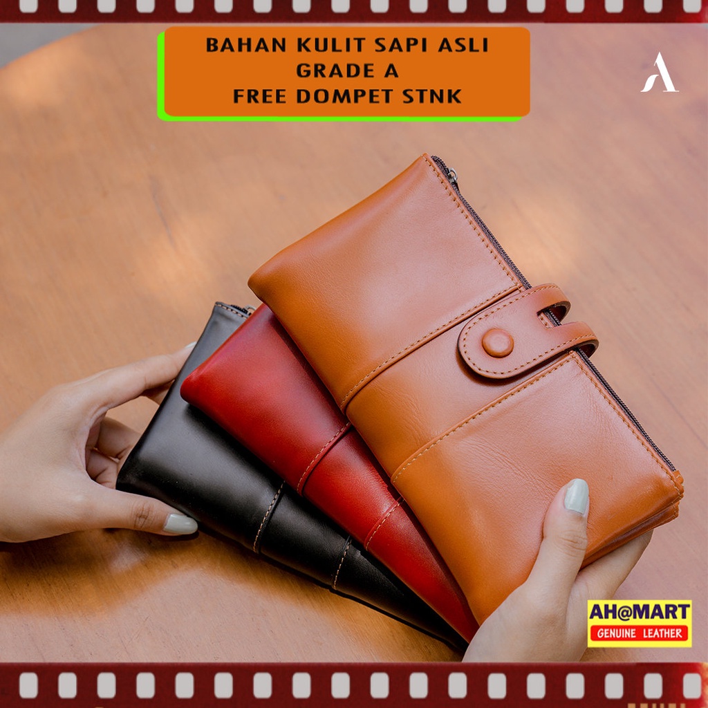 ALONA GSH Dompet Panjang Kulit Wanita Alona Geisha Wallet Branded Original Kulit Sapi Asli Premium