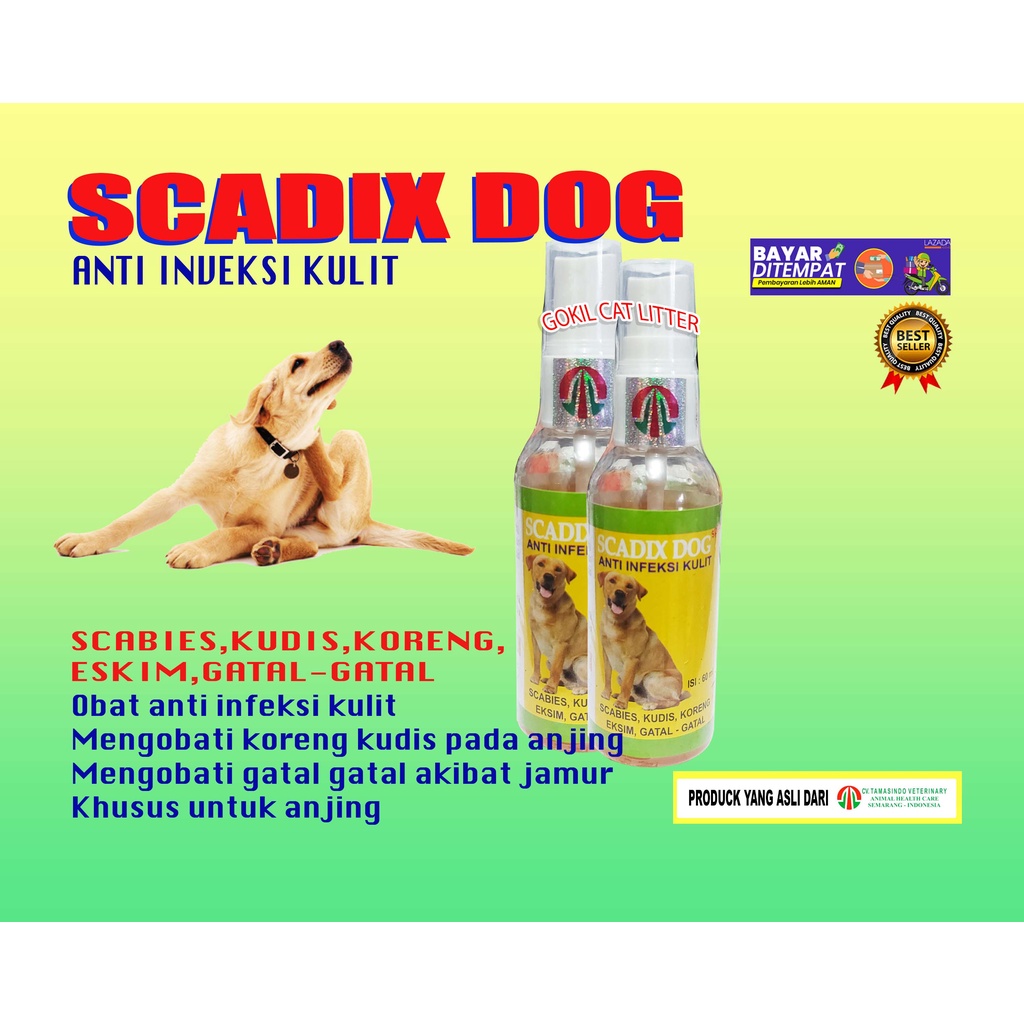 SCADIX DOG 60 ml Semprot - Obat Anti Infeksi Kutu Skabies Anjing