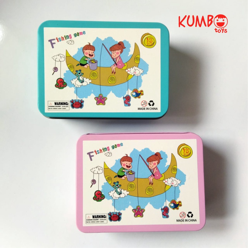 Mainan Edukasi Pancing Ikan Magnet Kotak Kaleng Fishing Toys