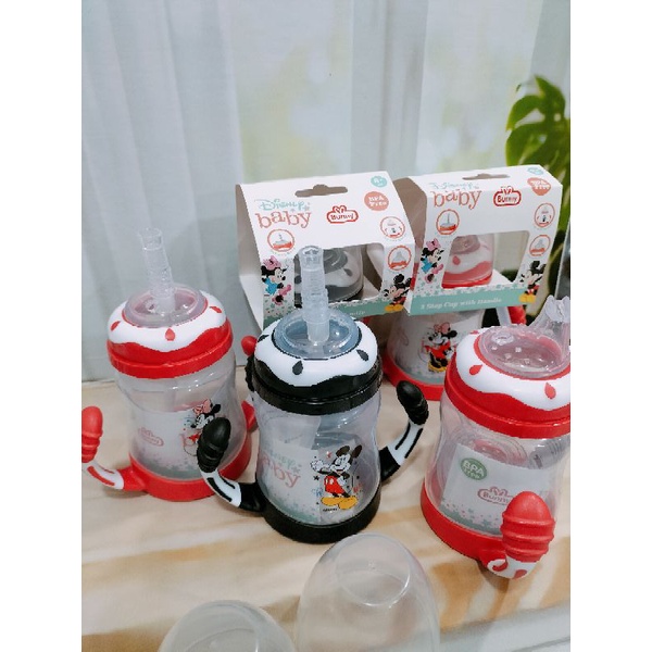 Disney Baby Bunny Botol Minum Anak Dengan Sedotan Dan DOT Sippy Di lengkapi dengan Pegangan Botol BPA Free 210 Ml