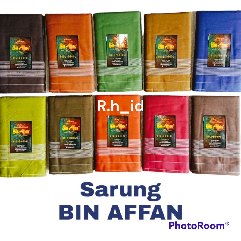 Sarung BIN AFFAN MOTIF POLOS WARNA Laki Dewasa Pria
