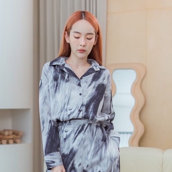 KEMEJA LALUNE MARBLE TIE DYE 100% ORIGINAL IMPORT BANGKOK