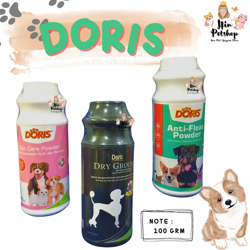 Bedak Doris anti kutu anjing