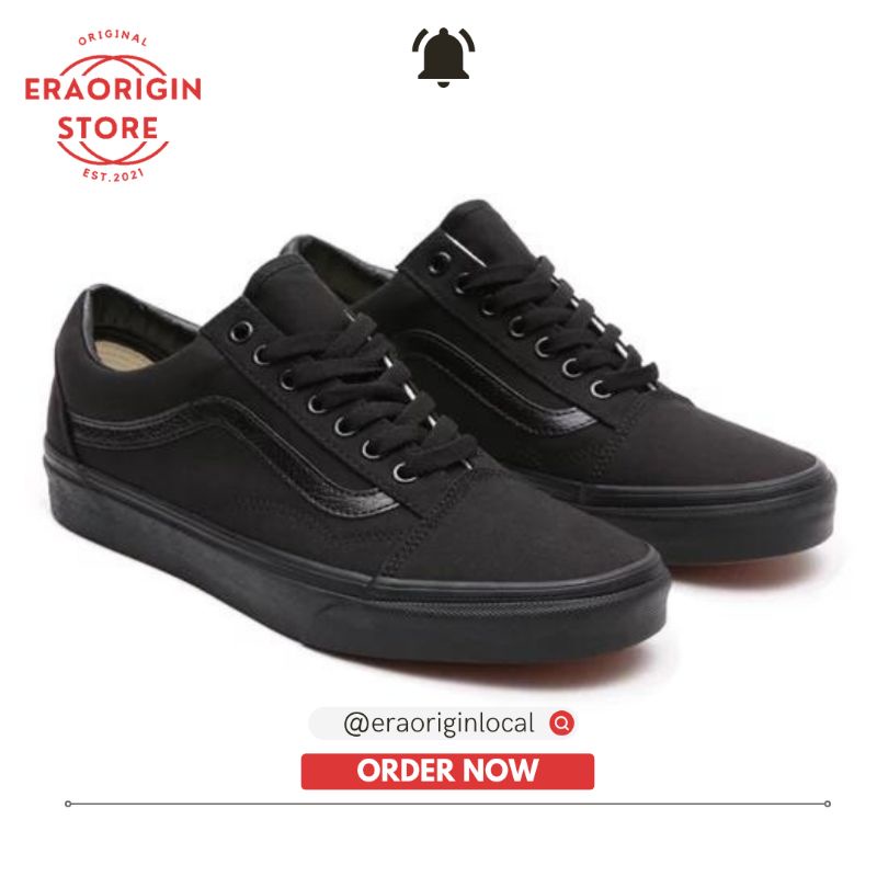 [Resmi Navya] Sneakers Vans Old Skool Full Black Original