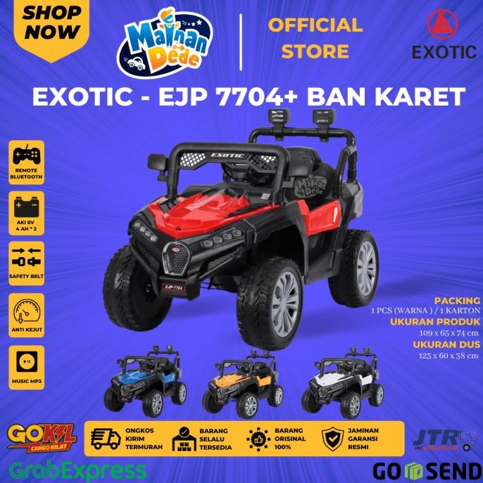 Mainan Mobil Aki Anak jeep Exotic EJP 7704 / EJP 7704+ BAN KARET stock ada