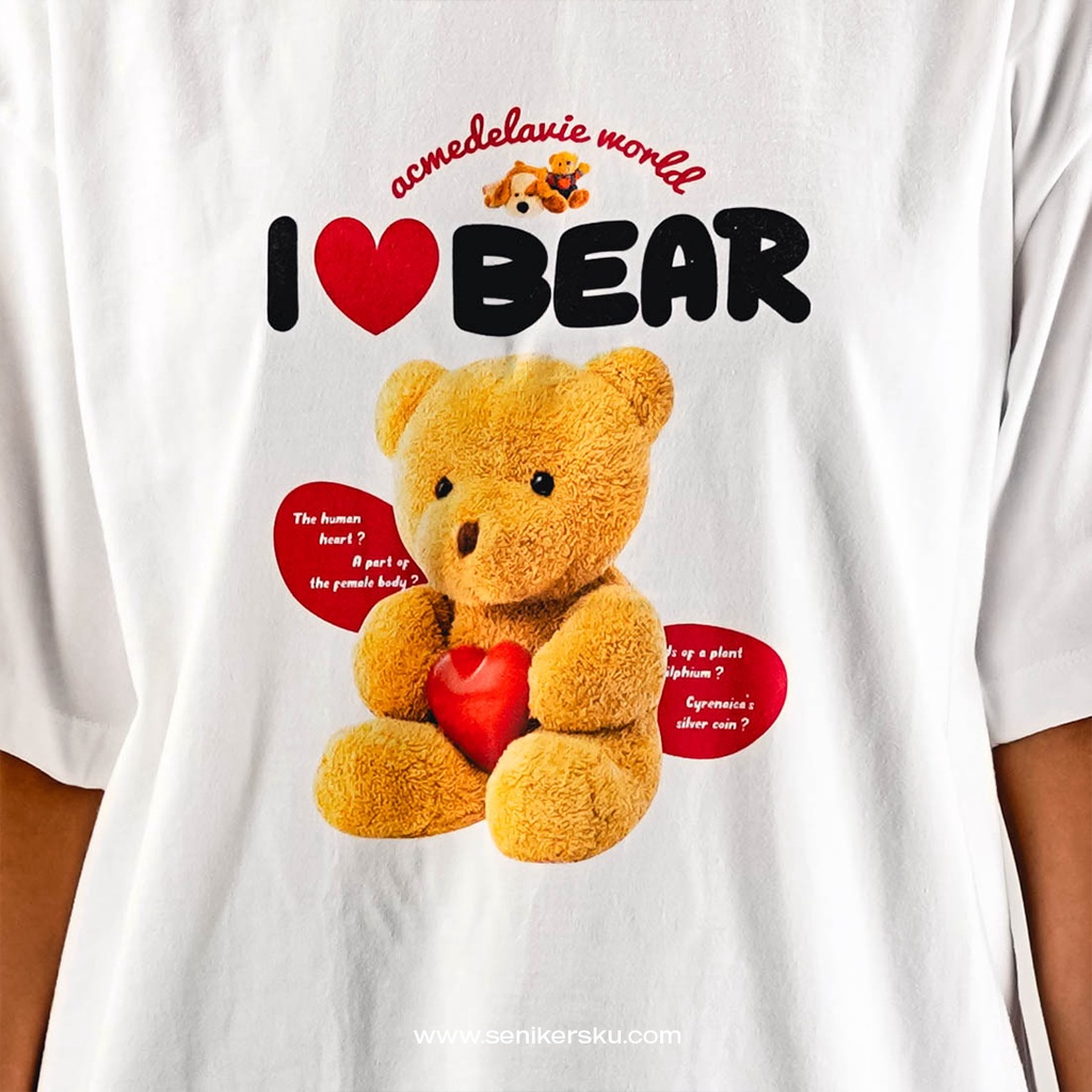 ADLV I Love Teddy Bear White Tee