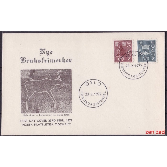 

A187 Perangko FDC SHP Norwegia 1972 Archaeology 1 Pcs