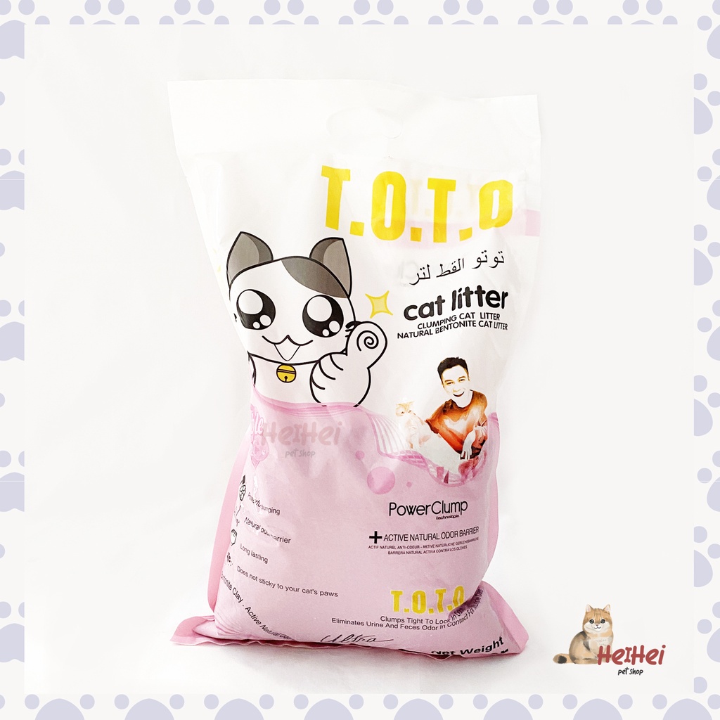 Toto Litter Bentonite 5 l - Pasir Kucing Gumpal Wangi Cat Litter Bentonite Sand