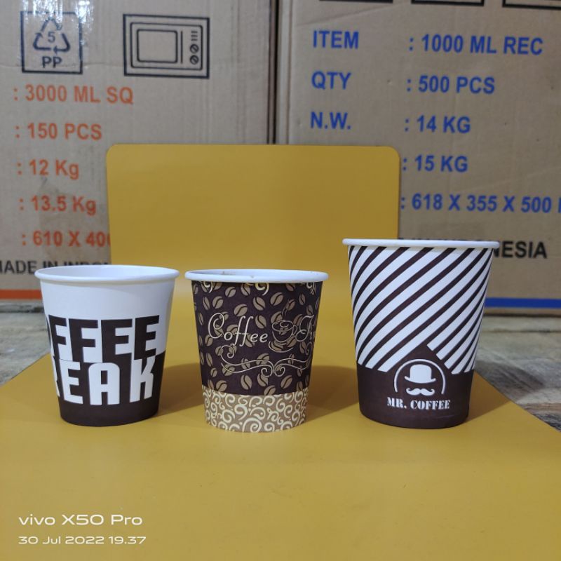 PAPER CUP KOPI 8 OZ / GELAS KERTAS 8OZ 240 ML ISI 50 PCS
