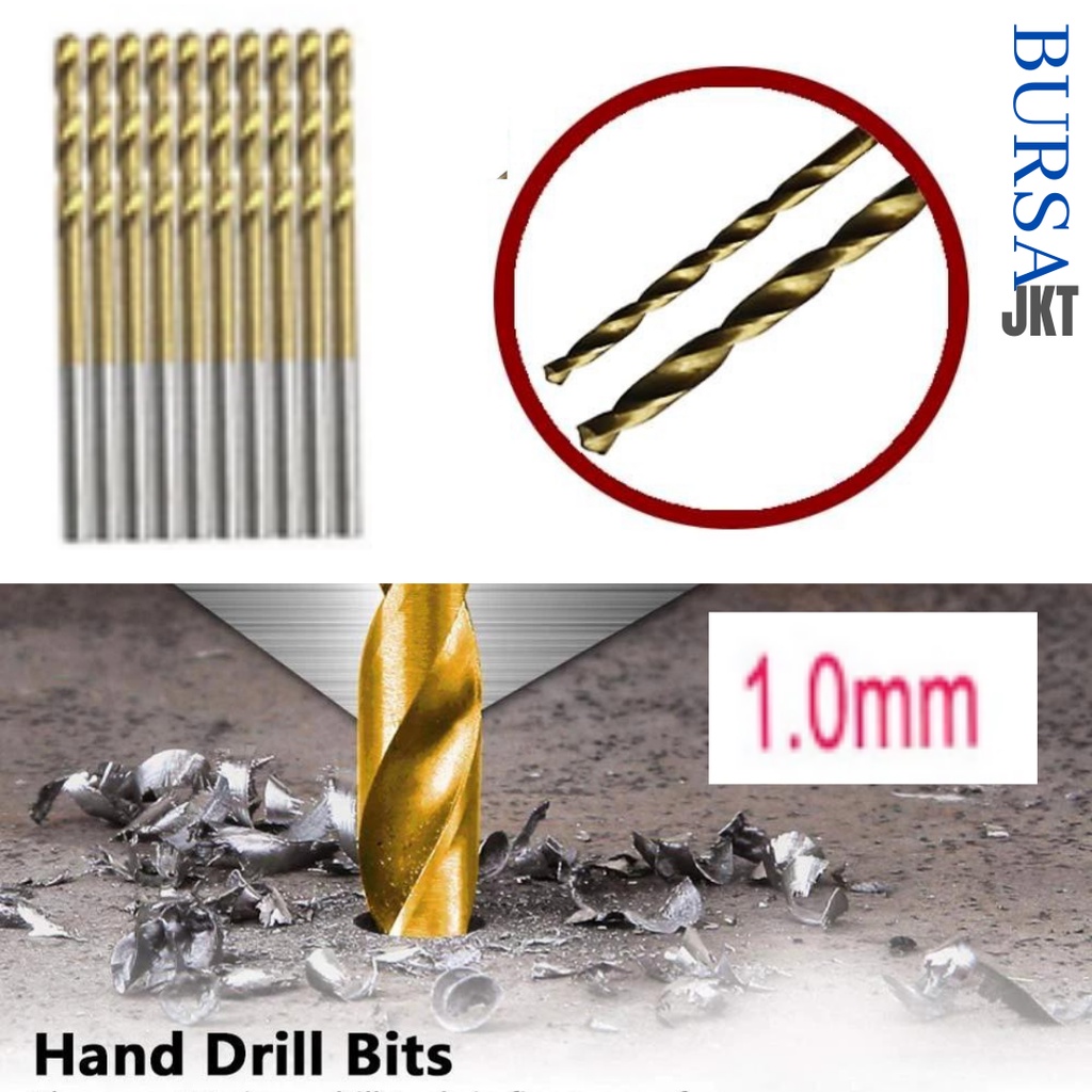 MATA BOR HSS 4241 TITANIUM COATED 1MM ISI 10 PC