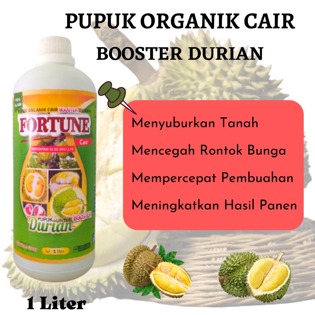 PUPUK DURIAN 1 LITER, Pupuk Cair Pemicu Buah Durian, Pupuk Durian Cepat Besar