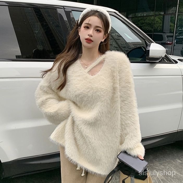 Perancis lembut ketan lembut ketan wol wol rajut jumper jumper wanita musim gugur dan musim dingin a