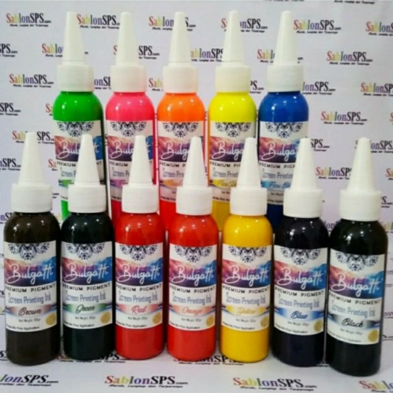 BIANG WARNA BULGATTI 21 WARNA SET KOMPLIT BIANG WARNA WATERBASED 100GR