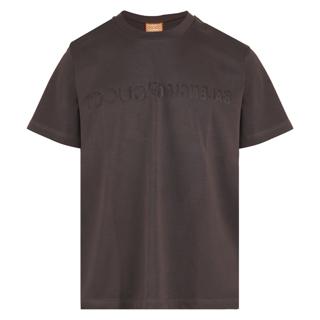 Kaos Pria Gucci X Balenciaga Logo Prin T-shirt In 2022 Black Quality Import