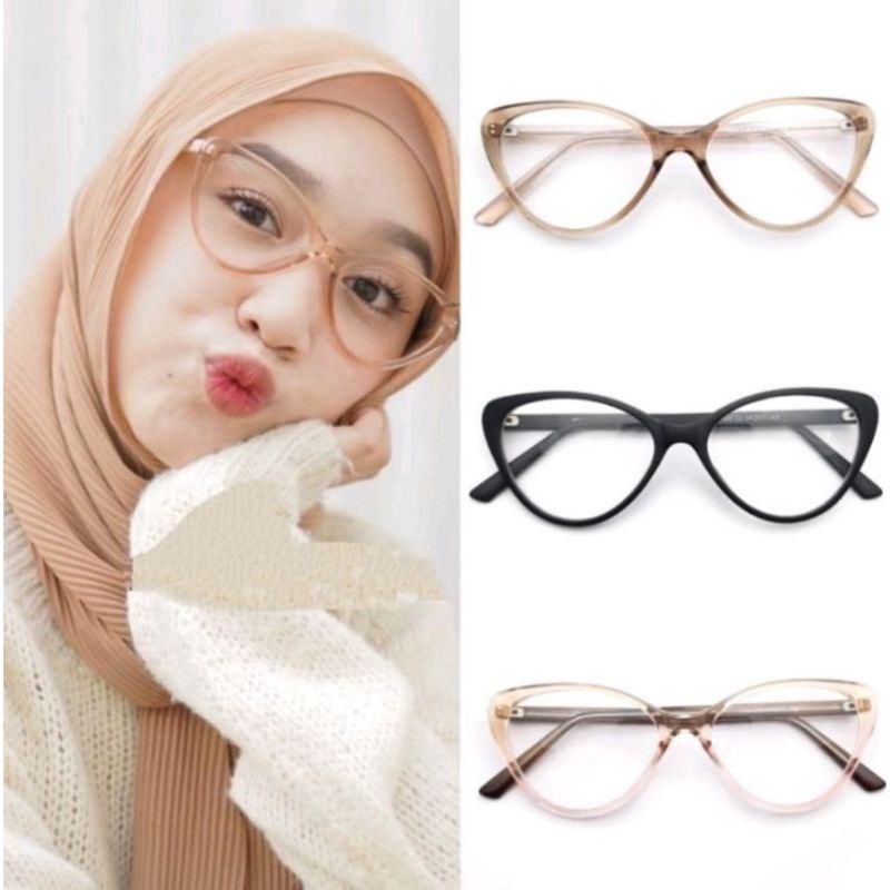 frame Kacamata cat eye kode 1052