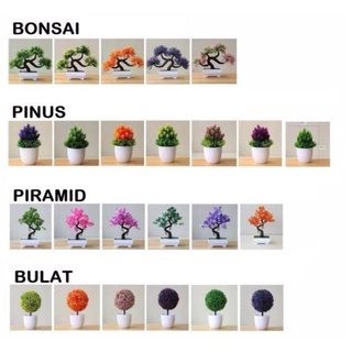 Bunga Bonsai Pot Plastik / Tanaman Hias Palsu Dekorasi Rumah / Teras / Ruangan Taman Import Murah