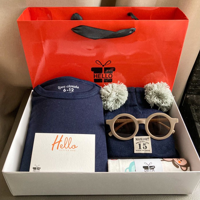 

(COD) Hampers bayi Newborn baby gift set kado bayi jumper topi kado lahiran - Baby Boy